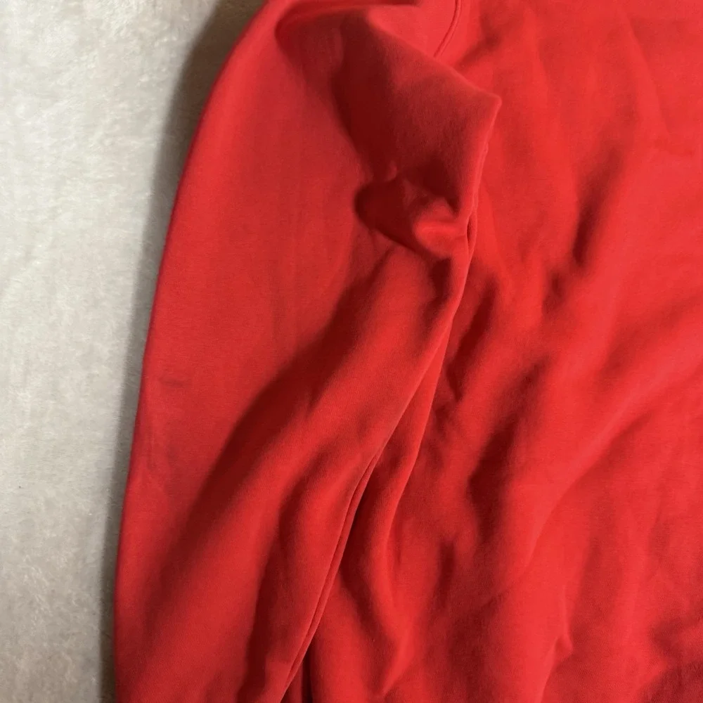 Nike Just Do It JDI Pullover Hoodie Red Black Fleece Men’s Medium M Graphic
